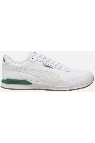 Puma 384855 22 St Runner V3 L Erkek Sneakers Ayakkabı Beyaz Yeşil Beyaz - Yeşil