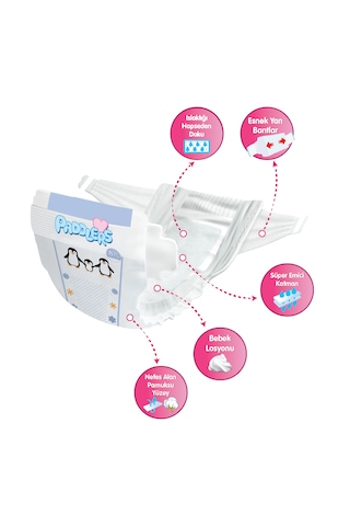 Paddlers Bebek Bezi 8 Numara XXX-Large 56 Adet (25+Kg) 2'li Jumbo Set