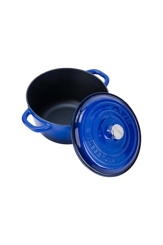 Lava Döküm Yuvarlak Tencere Döküm Demir Kapak New Heritage Serisi Çap(Ø)24cm.