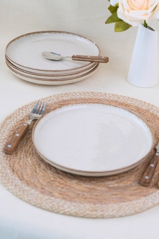 Kütahya Porselen Moderna Pasta Takımı Tarçın 4 Parça 21cm Mod21dus4730p02 Bej