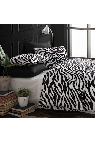 Coté Blanc Zebra %100 Pamuk Battal Boy Nevresim Takımı Zebra