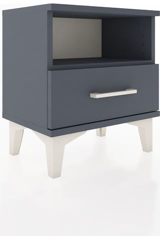 Arges Komodin Tek Raflı Tek Çekmeceli 44x30x48 Antrasit-antrasit Antrasit
