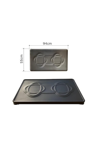 Mat Siyah Kuzine Soba Tablası Soba Altlığı Soba Borusu