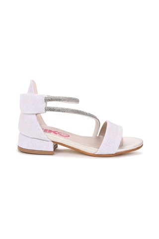 Kiko Kids Yada Kum Simli Kız Bebek 2 Cm Topuklu Sandalet Abiye Ayakkabı Sedef Sedef