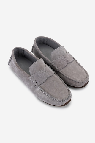 Valmenti Erkek Hakiki Deri Gri Loafer Ayakkabı 1202 500-118 Erk Ayk Y26 Grı Suet