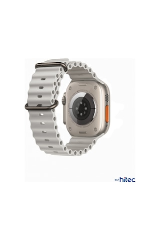 Schitec 42-49mm Yeni Nesil Apple Uyumlu Watch Akıllı Saat Kordonu Silikon Gri