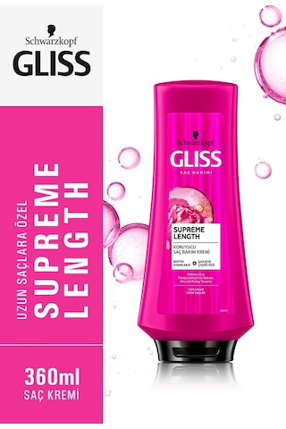 Schwarzkopf Gliss Supreme Length Saç Bakım Kremi 360 ML