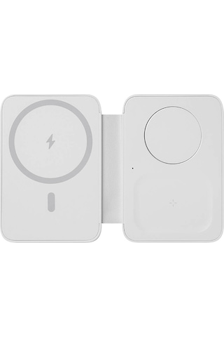 Benks W12-01 3in1 Katlanabilir Magnetik Kablosuz Şarj Standı 15w Beyaz