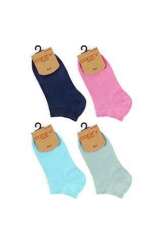 Ozzy Socks 8 Çift Ekonomik Pamuklu Renkli Kadın Patik Çorap Çok Renkli