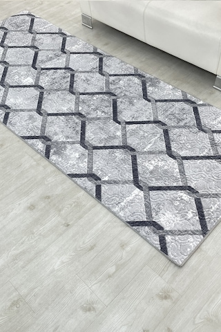 Lüle Halı Kaymaz Taban Yıkanabilir Yolluk Halı Lhsmrt602siy