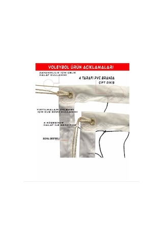 Attack Sport Avf234 Profesyonel Voleybol Filesi 3 Mm 10x10 Cm