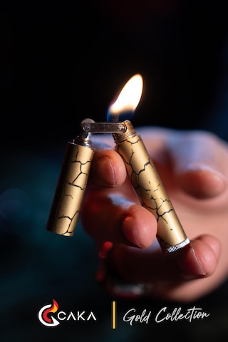Caka Lighter Slim Collection Gold Benzinli Çakmak - Ckl-032
