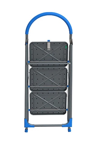 Mac Allıster 3 Basamaklı Geniş Çelik Merdiven 150kg Taşıma Kapasiteli