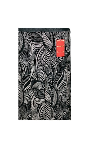 Hesna Kadın Betül 8 Parça Lastikli Astarsız Siyah Etek Desen 48 Siyah