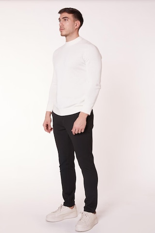 Braccas Erkek Yandan Cepli Bel Bağcıklı Fermuarlı Slim Fit Chino Siyah Pantolon Siyah