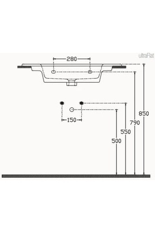 Isvea Sistemat Flat Lavabo 76 CM