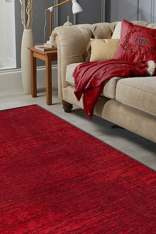 Kilimista Milano Ml104 Kırmızı Leke Tutmaz Antialerjik Yıkanılabilir Dokuma Dekoratif Halı Kilim