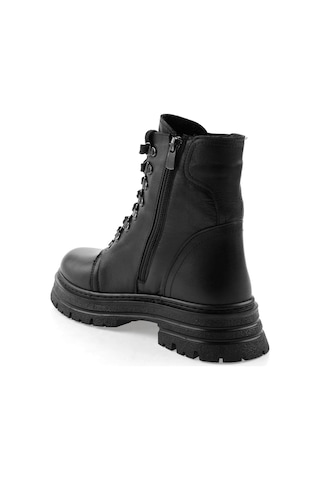 Bambi Siyah Hakiki Deri Kadın Bot & Bootie K02462040403 Siyah