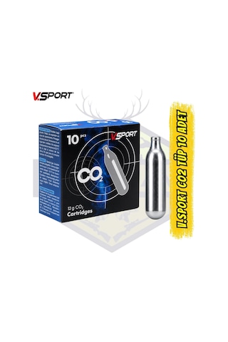 V.sport 12 Gram Co₂ Havalı Tabanca Tüpü Kapsülü - 10'lu Kutu Çok Renkli