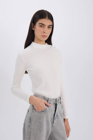 DeFacto Slim Fit Dar Kesim Yarım Balıkçı Yaka Fitilli Kaşkorse Uzun Kollu Tişört D9499AX24WNER105