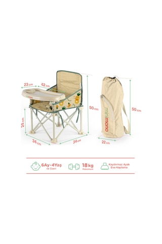 Minimono Plus 0-4 Yaş Portatif Katlanır Yükseltici Mama Sandalyesi