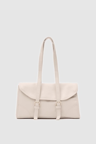 Shule Bags Calvino Vintage Baget Çanta Krem Krem