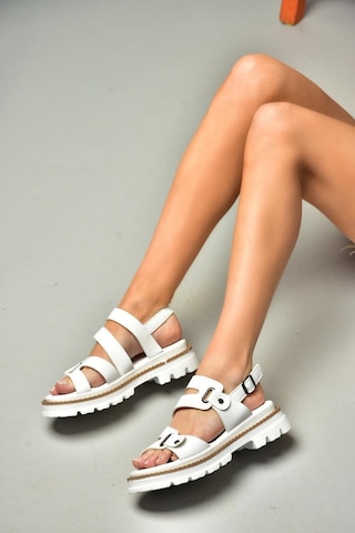 Fox Shoes S996075509 Beyaz Kadın Sandalet Beyaz