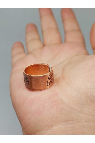 Yasamtohumu Sembollü Bakır Yüzük Ayarlanabilir 52762 Bakır