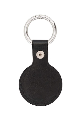 Bloompaw Noir Hakiki Deri Airtag Kılıfı Siyah