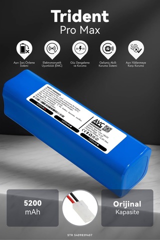 Trident Pro Max 5200mah Robot Süpürge Bataryası D.k