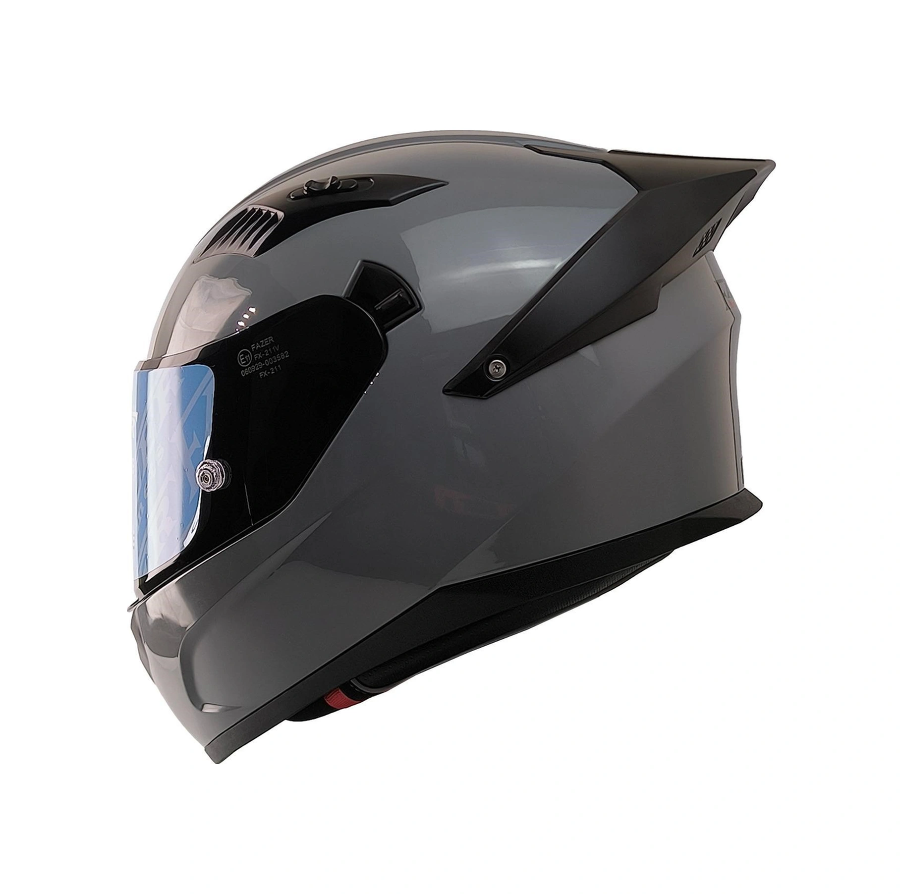 Motosiklet Kask Ece 22.r06 Double Vizörlü Full Face Spoiler Motor Kaskı Nardo Gri