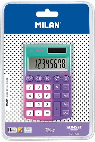 Milan 151008snprbl Sunset Hesap Makinesi 8 Hane Lila - Pembe