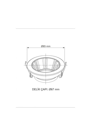 Beyaz Yuvarlak Çerçeve Krom Reflektör Sıva Altı Spot Led Spotlight Metal Gövde Gu10 Duy - 924732725 Diğer