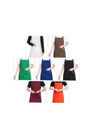 Moveevo "esonmus Unisex Önlük - Ayarlanabilir Boyun Askılı, 2 Cep, Mutfak Ve Servis İçin" Siyah