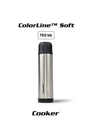 Cooker Colorline Soft 750 Ml Paslanmaz Çelik Termos Ckr2002 Siyah