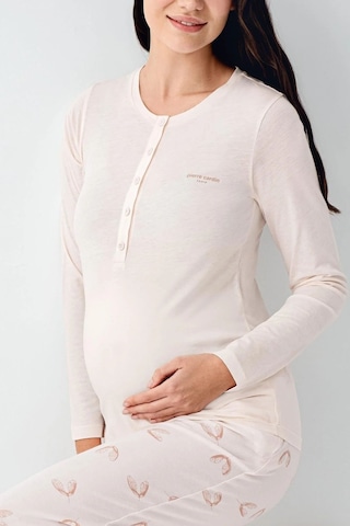 Pierre Cardin 9066 Hamile Lohusa Düğmeli Bisiklet Yaka Pijama Takımı - Tozpembe