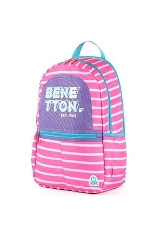 Unıted Colors Of Benetton Çift Bölmeli Sırt Çantası 03752 Pembe