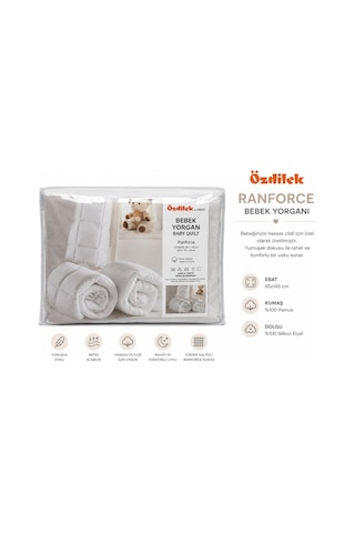 Özdilek Ranforce Pamuk Kumaş Silikon Bebek Yorganı 95x145