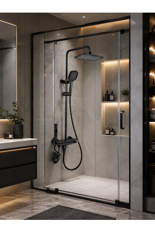 Lena Piano Banyo Yağmur Duş Sistemi Acar 30.01.191 Açık Gri