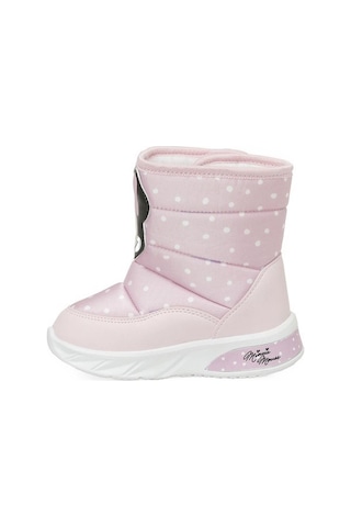 Mınnıe Mouse Salta Pembe Cırtlı Kürklü Kız Çocuk Kar Botu Pembe