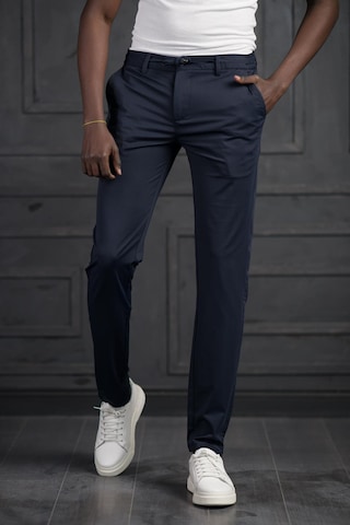 Perpant Beli Lastikli Ve İplikli Likralı Yazlık İnce Paraşüt Kumaş Jogger Pantolon Lacivert