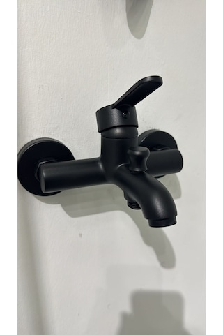 Armour Armatür Lüks Banyo Batarya Seti Ağır Gövde 4'lü Siyah Siyah