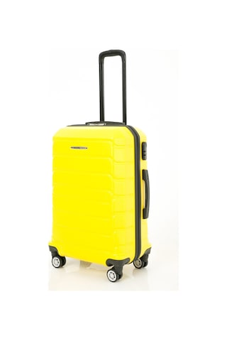 Las Vegas Polo Club Abs Kabin Orta Büyük Ve Makyaj Boy 4'lü Travel Valiz Bavul Seti Sarı