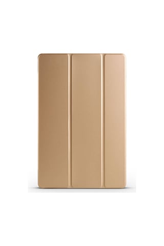 Galaxy Uyumlu  Tab S9 Fe Plus Smart Cover Standlı 1-1 Tablet Kılıfı Gold Kapaklı Kılıf