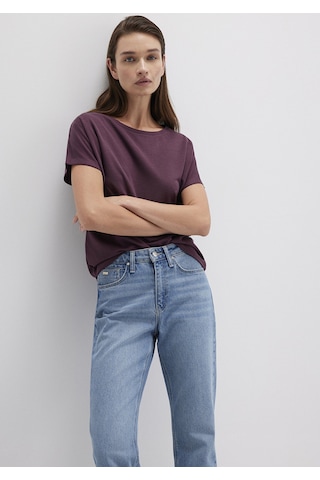 Mavi - Lux Touch Tencel Tm Modal Bordo Basic Tişört 167245-70421 Bordo