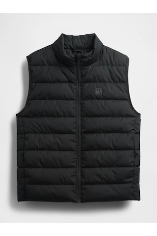 Gap 790584003 V-frch Logo Ltwt Puffer Vest Erkek Yelek Siyah