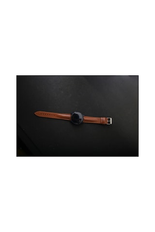 Hakiki Deri 20mm Akıllı Pimli Saat Kordonu Açık Kahverengi 14704644