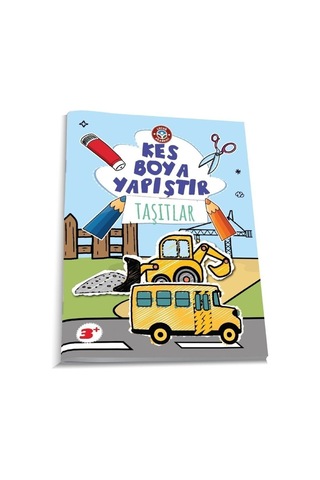 Kes Boya Yapıştır Taşıtlar + Dinozor Kitabı
