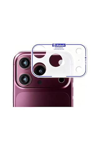 Apple iPhone 18 Pro Max Uyumlu Mohseven Pet Film Kamera Çerçeve Koruyucu Şeffaf
