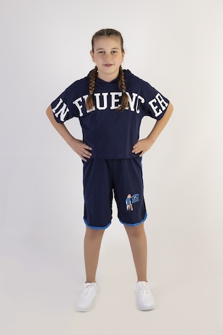 Harika Kids Kız Çocuk Kapşonlu Şortlu Alt-üst Takım-10-13 Yaş 001